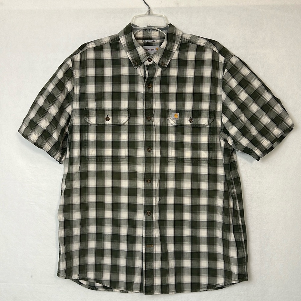 Carhartt Plaid Shirt Sleeve Men’s Button Down Shirt - SZ: Large